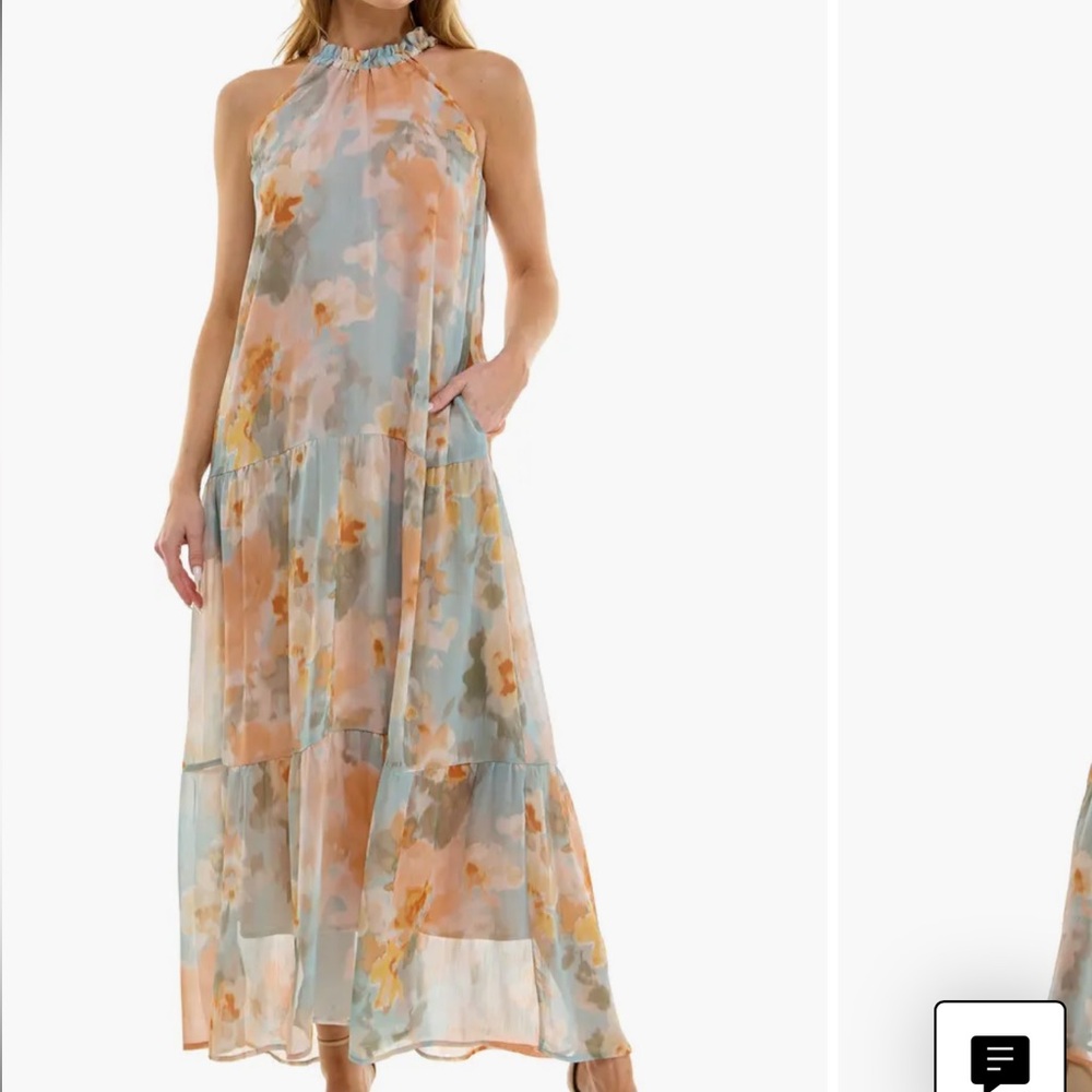 Tiered Maxi Halter Dress